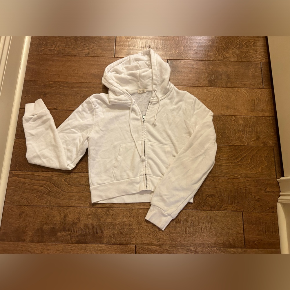 Pacsun cropped full zip up hoodie